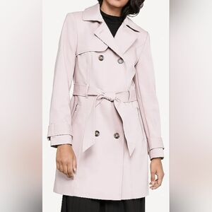 Express Pink Double Breasted Belted Trench Coat Size S